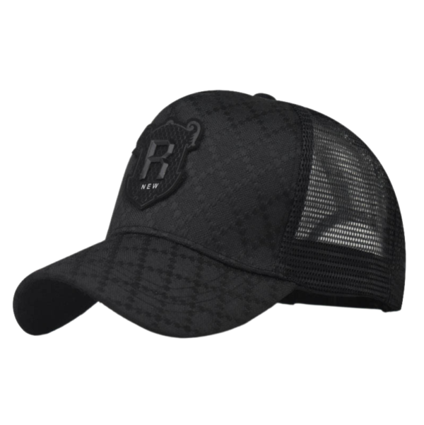 Letter R embroidery Hip Hop Adjustable Mesh Visor Baseball Cap for Men Women